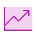 Icon of a report/chart increasing